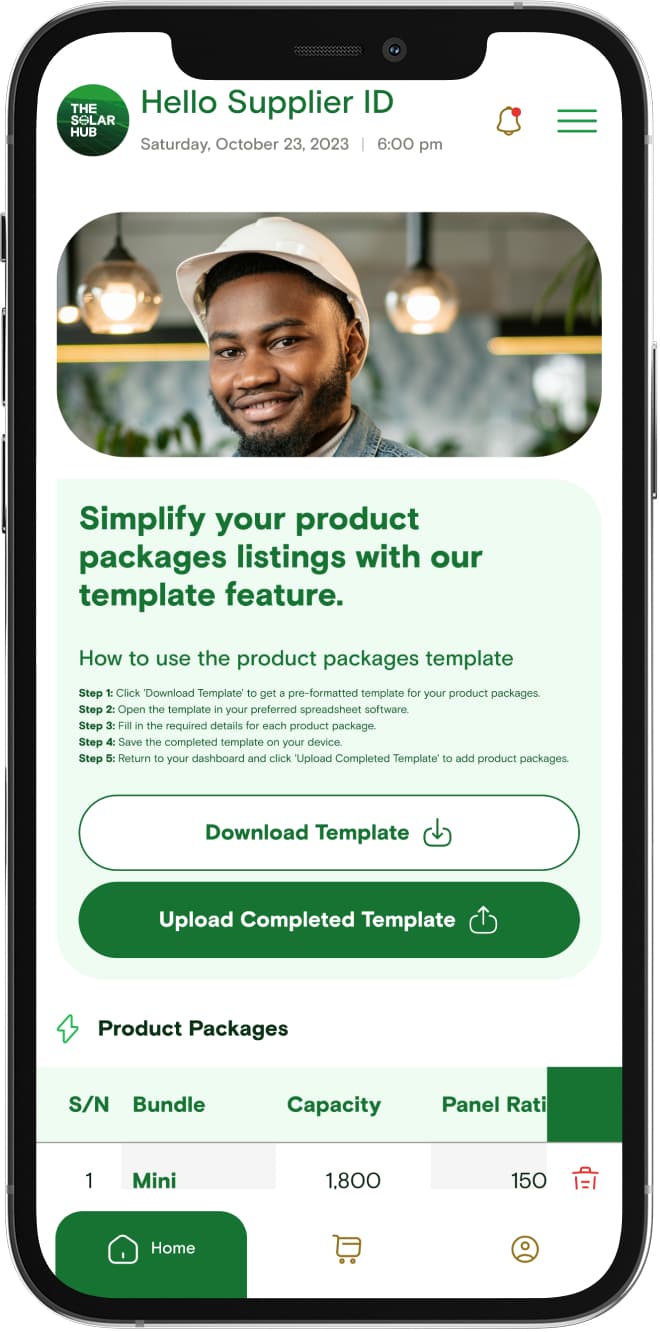 The Solar Hub app screenshot